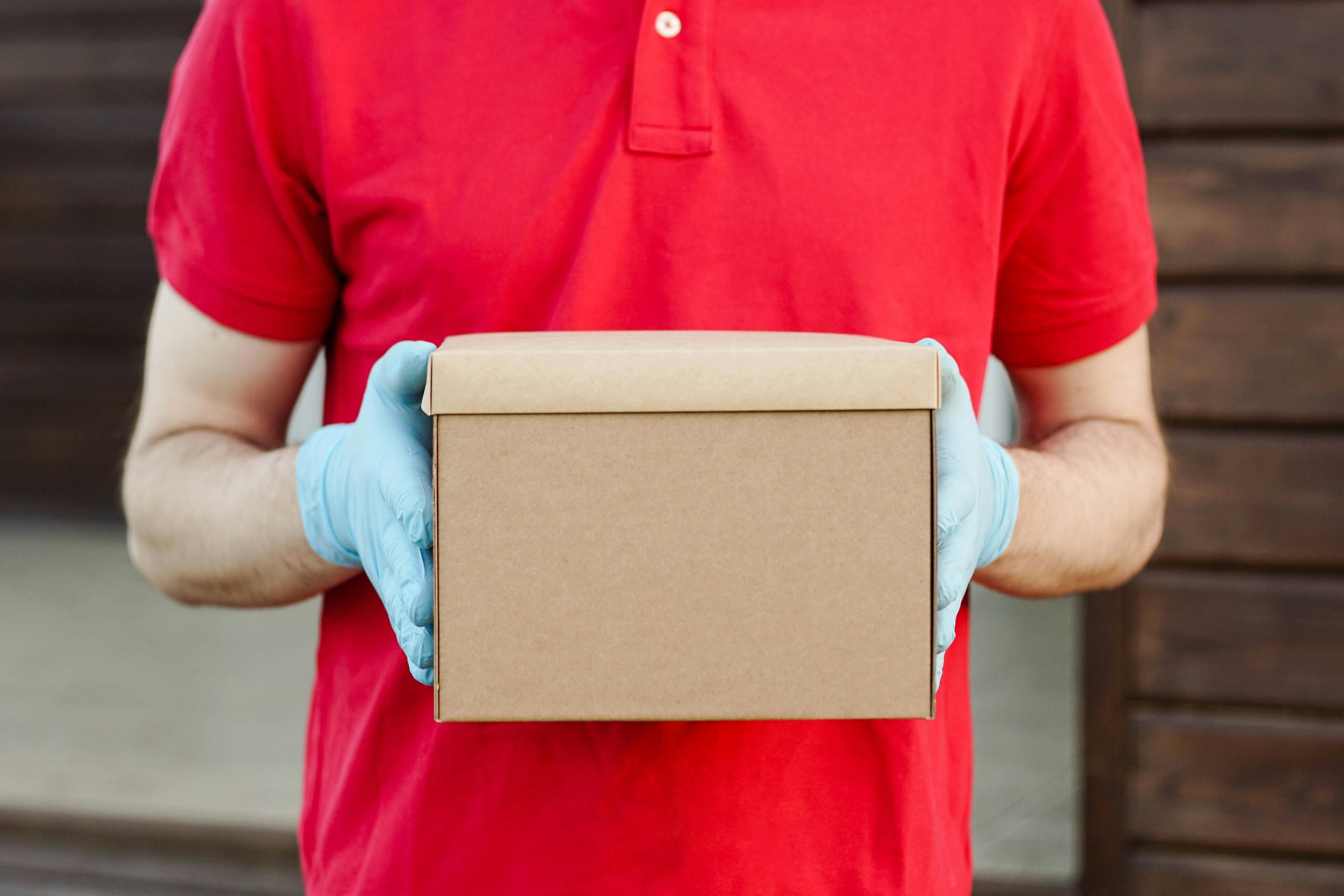 man delivering a box